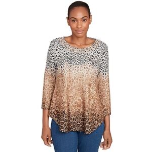 Ruby Rd Leopard Print Women's Top